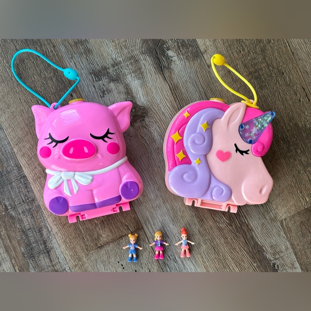 Polly Pocket Unicorn and Piggy Set